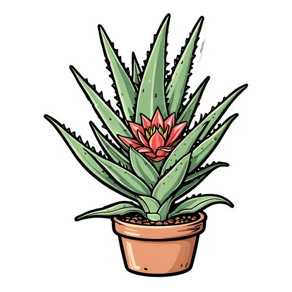 Aloe Friend (tattoo) — plant stickers