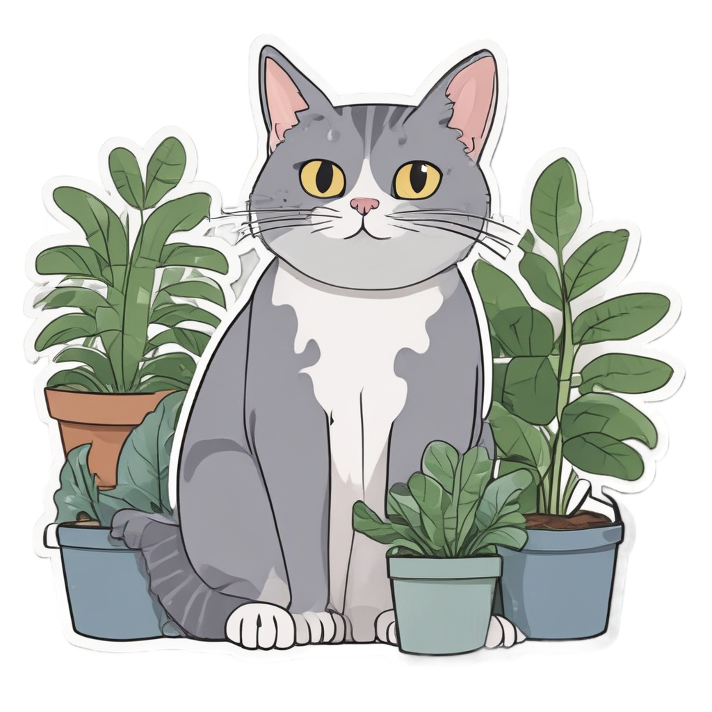 Plant Mom Cat — cat stickers