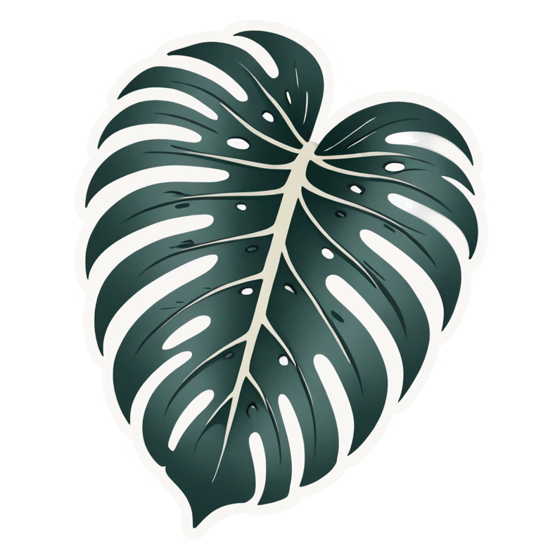 Monstera Leaf (papercut) — plant stickers