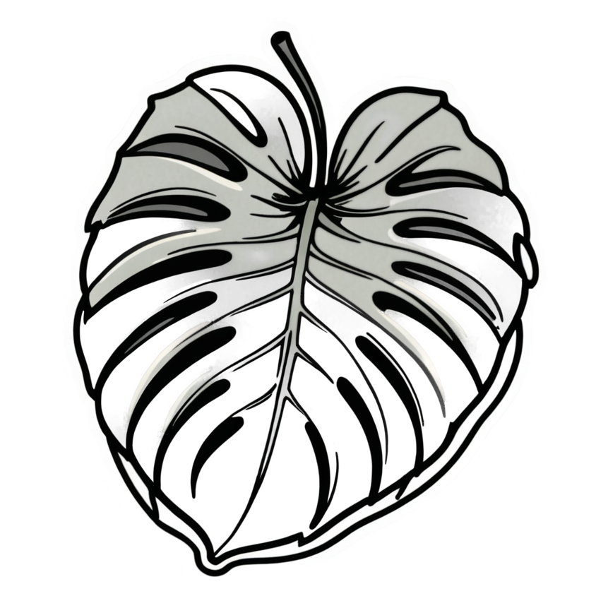 Monstera Leaf (tattoo) — plant stickers