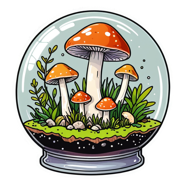 Terrarium (holographic) — plant stickers