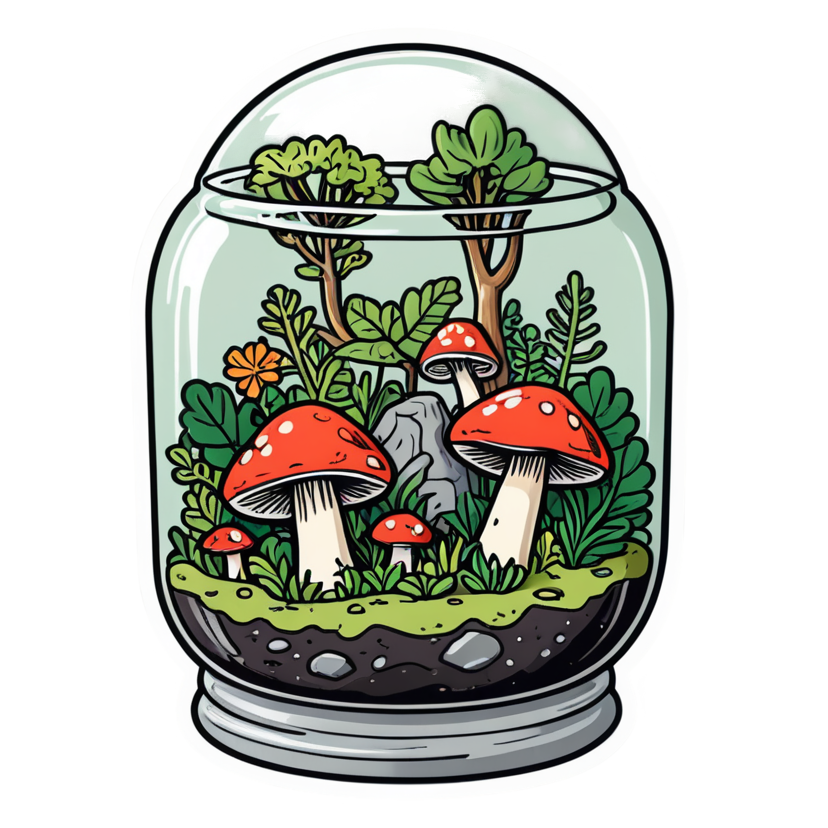 Terrarium (tattoo) — plant stickers