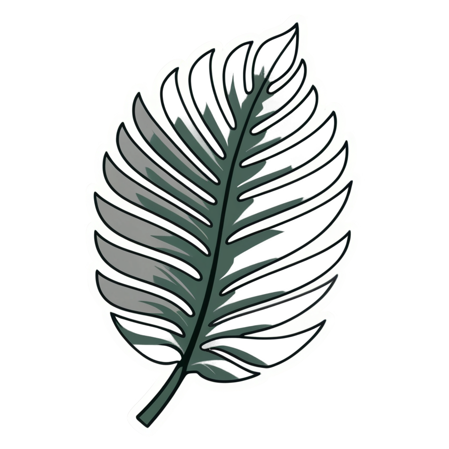 Palm Leaf (papercut) — plant stickers