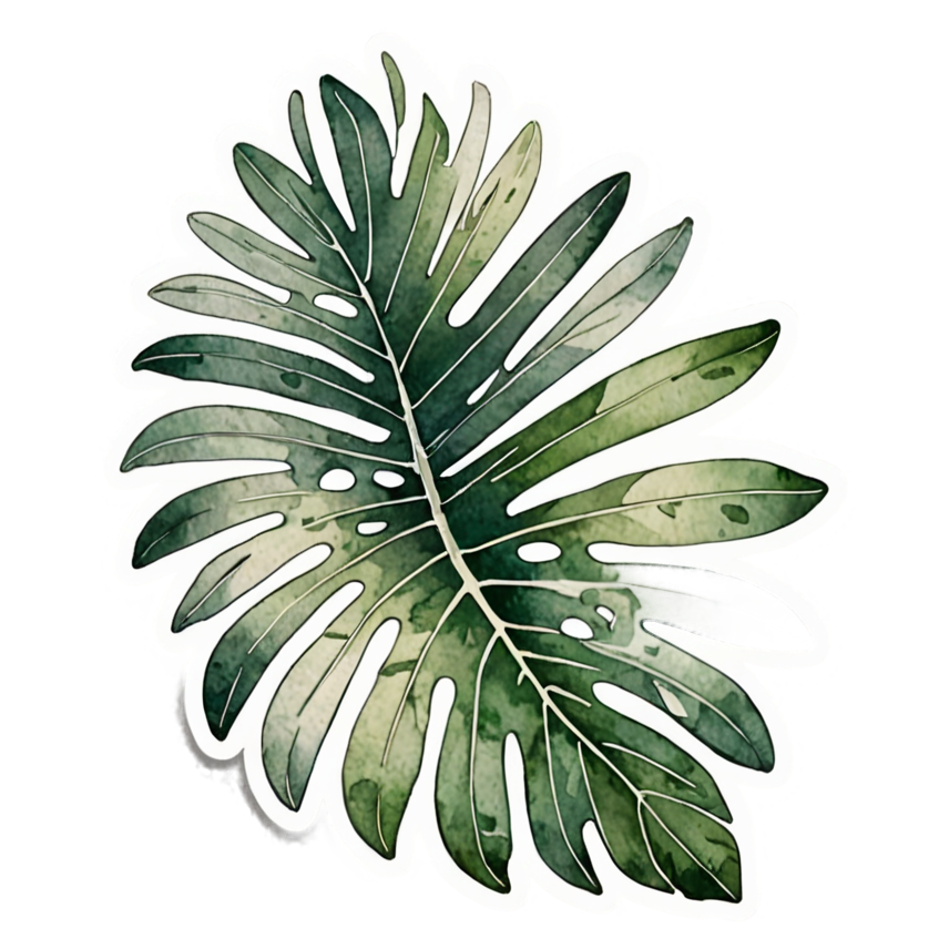 Palm Leaf (watercolor) — plant stickers