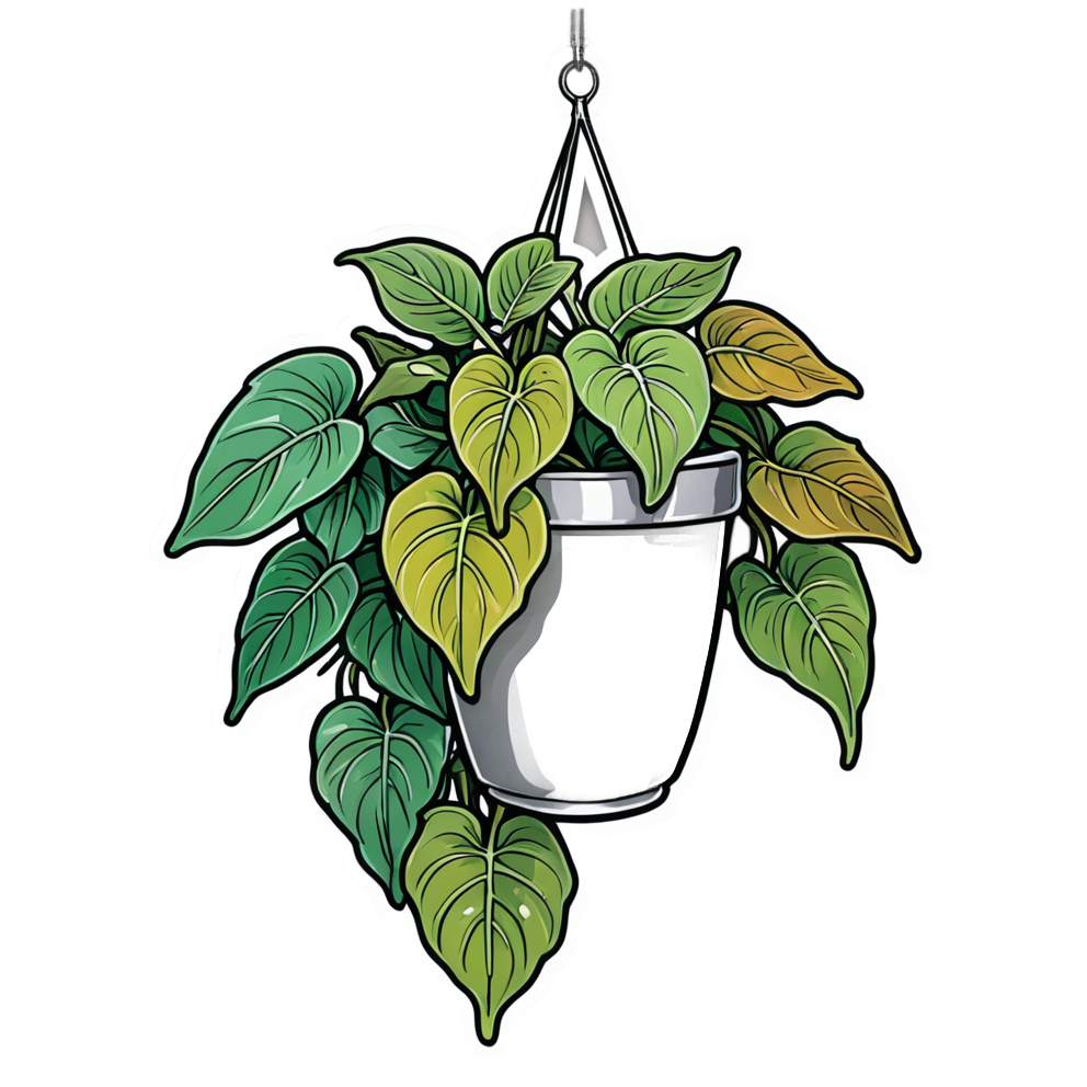Hanging Pothos (holographic) — plant stickers