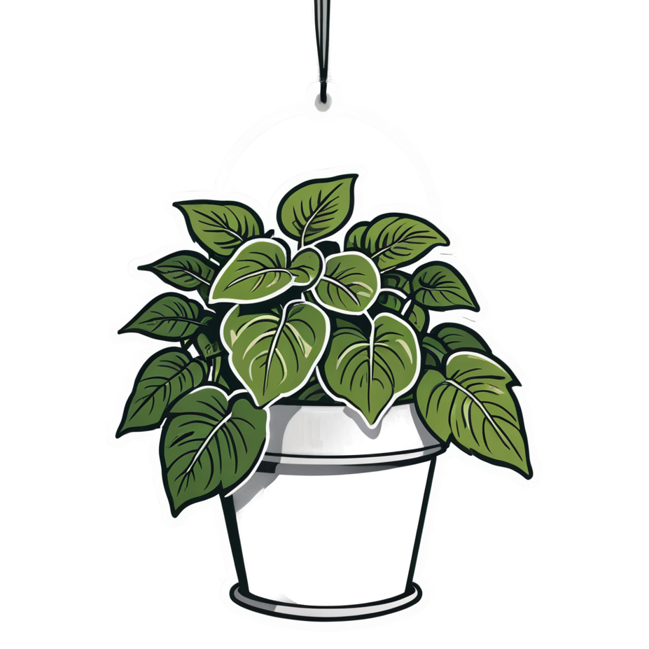 Hanging Pothos (papercut) — plant stickers