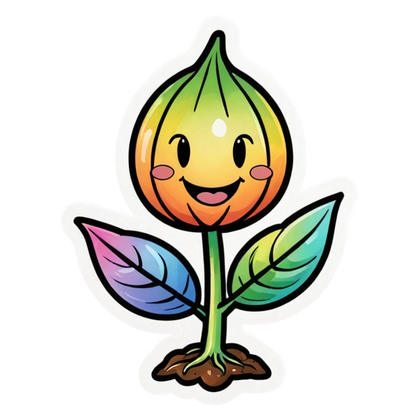 Little Sprout (holographic) — plant stickers