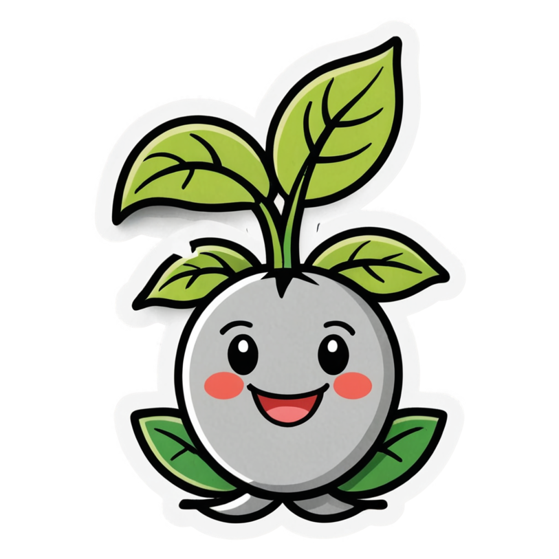 Little Sprout (papercut) — plant stickers