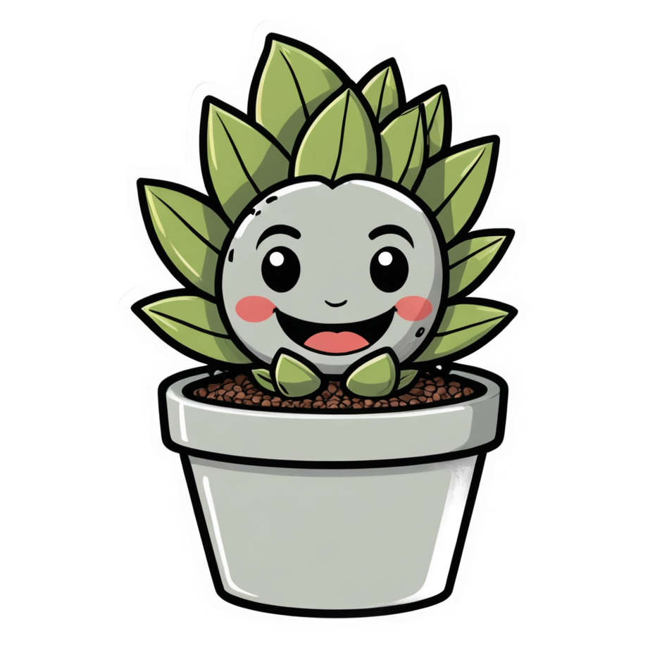 Potted Succulent (tattoo) — plant stickers