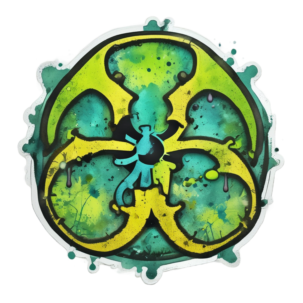 Playful Glowing Biohazard — biohazard stickers