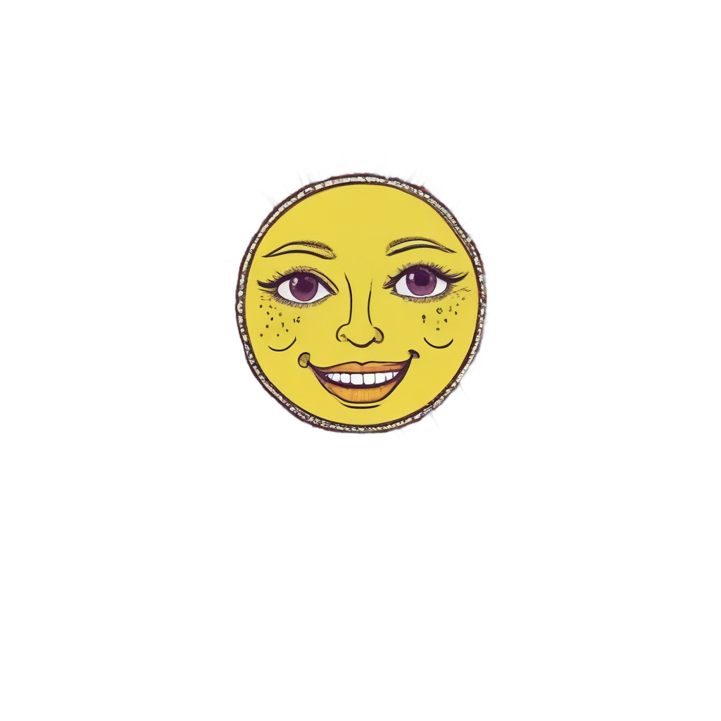 Playful Sun with Sunflower Crown — boho nursery stickers