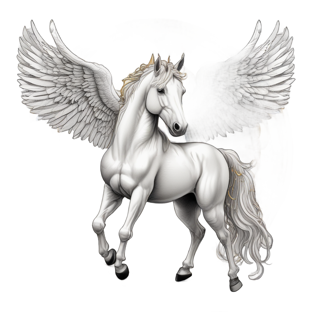 Pony with Halo and Horn — horses stickers