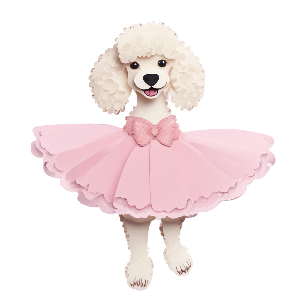 Poodle Ballerina Twirling — dogs stickers