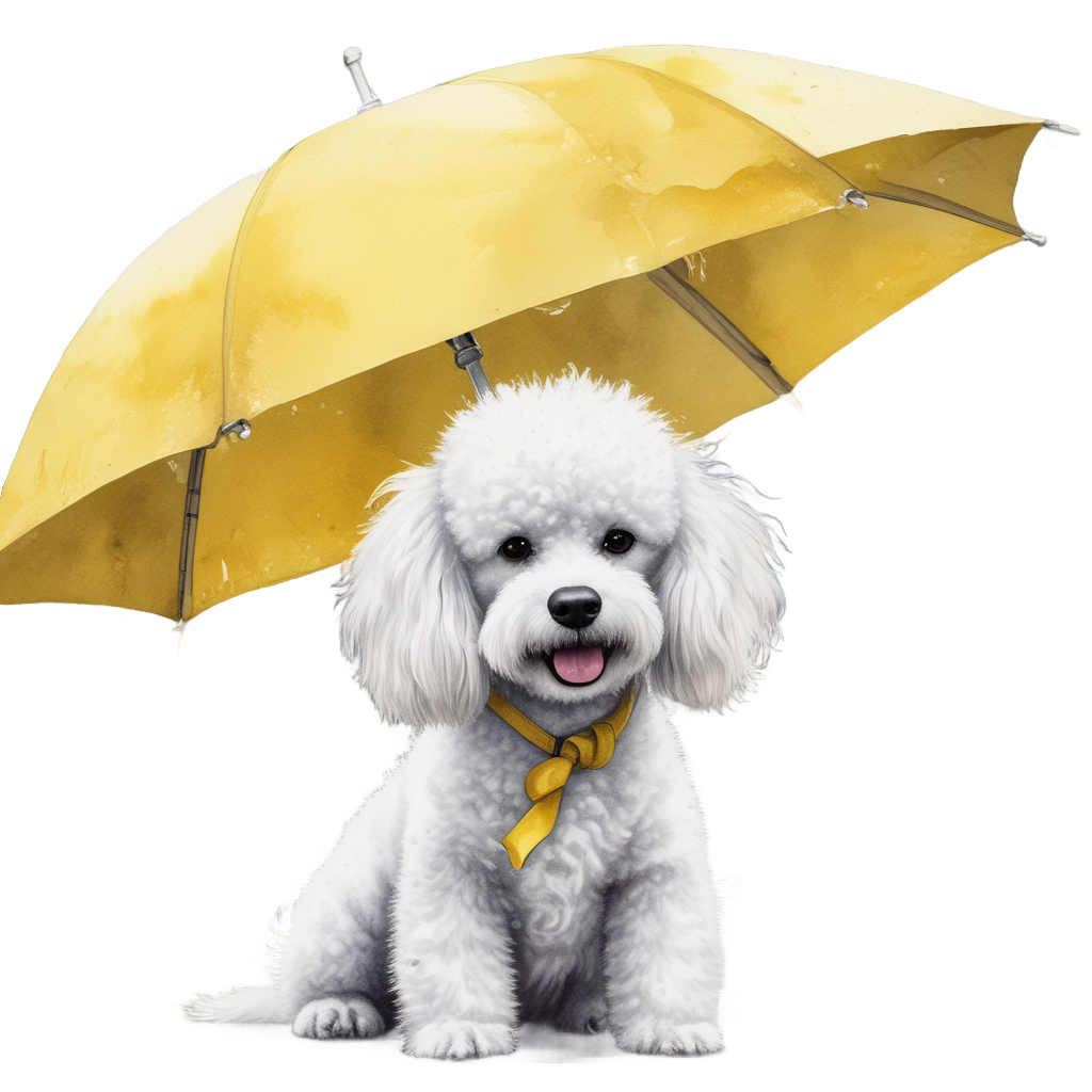 Poodle in Rain — dogs stickers