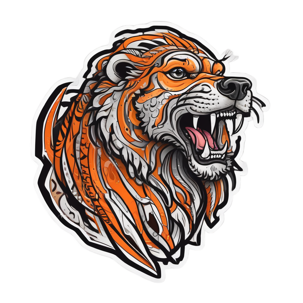 Poodle Tiger Claw — dogs stickers