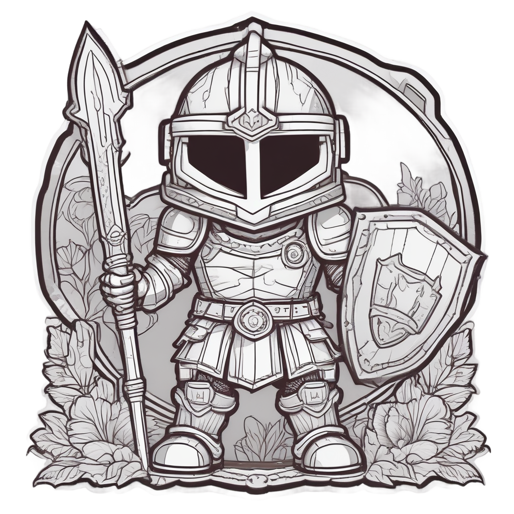 Poppy Brave Knight — superhero stickers