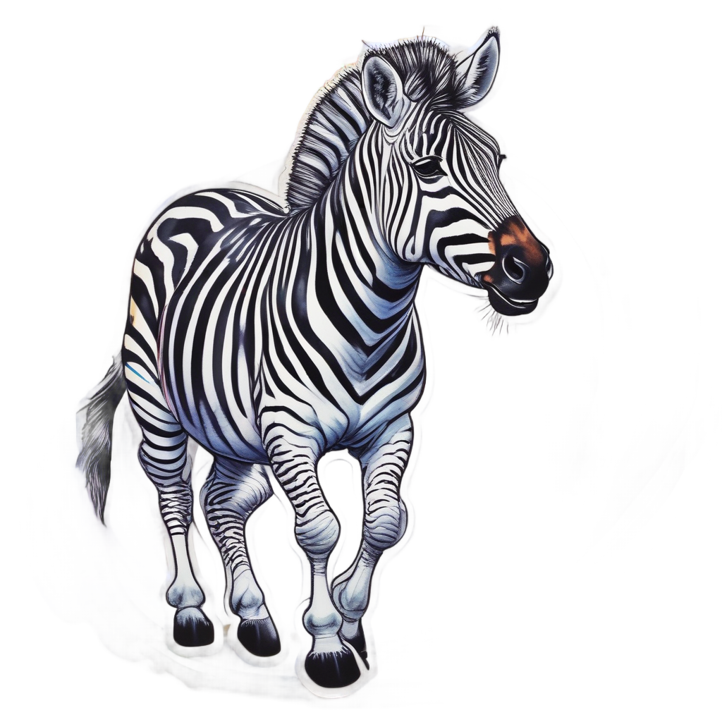 Prism Zebra Dance — safari nursery stickers