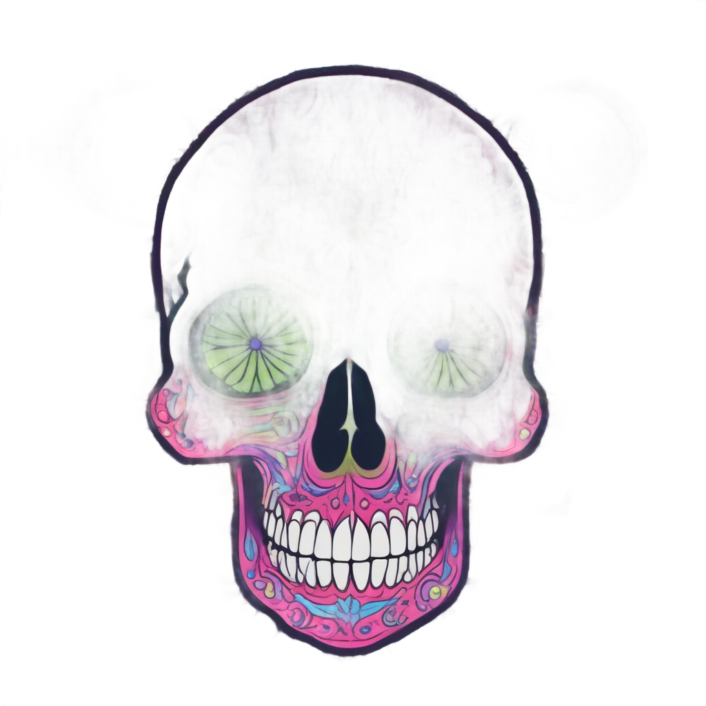 Psychedelic Dream — cute skull stickers
