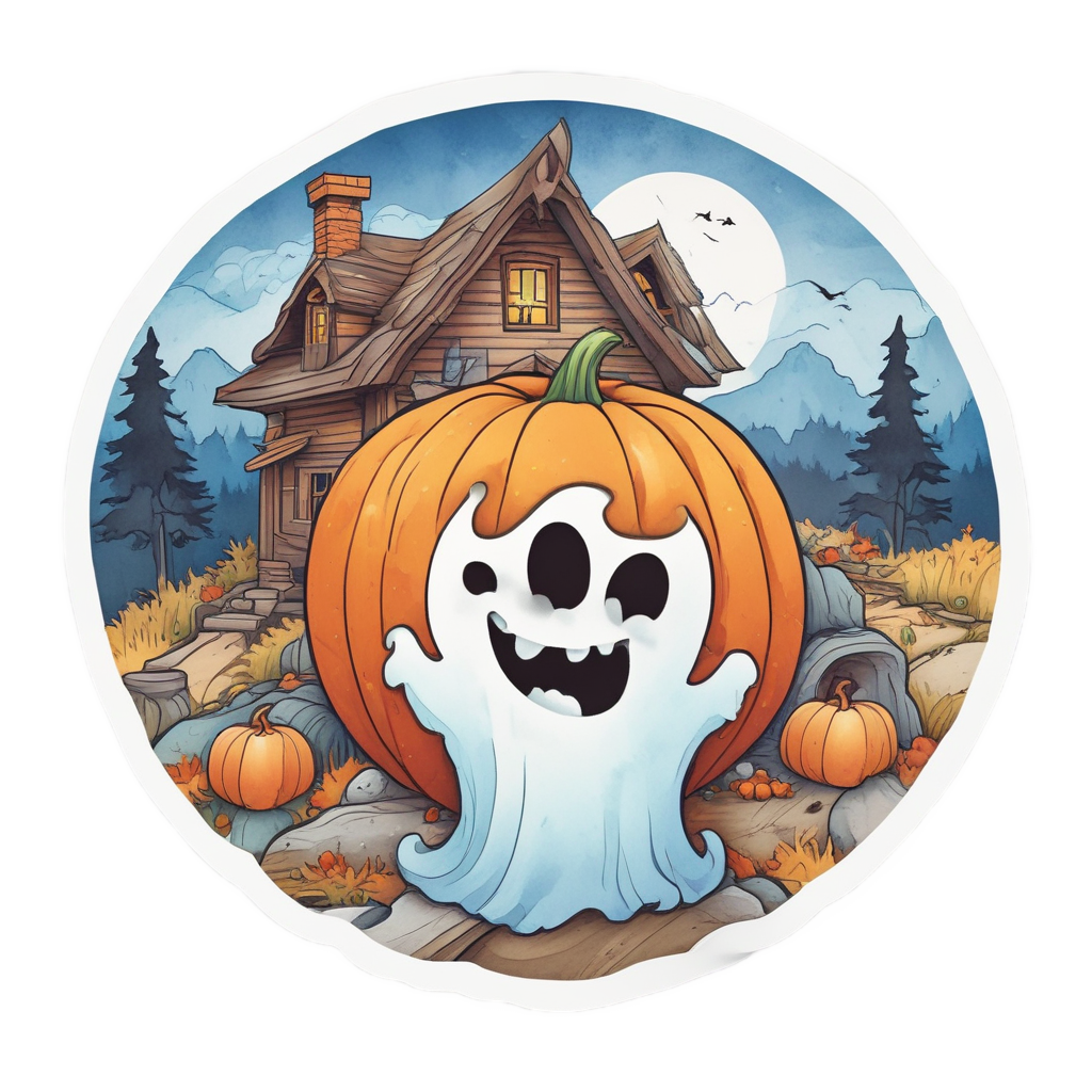 Pumpkin Patch Ghost — ghost stickers