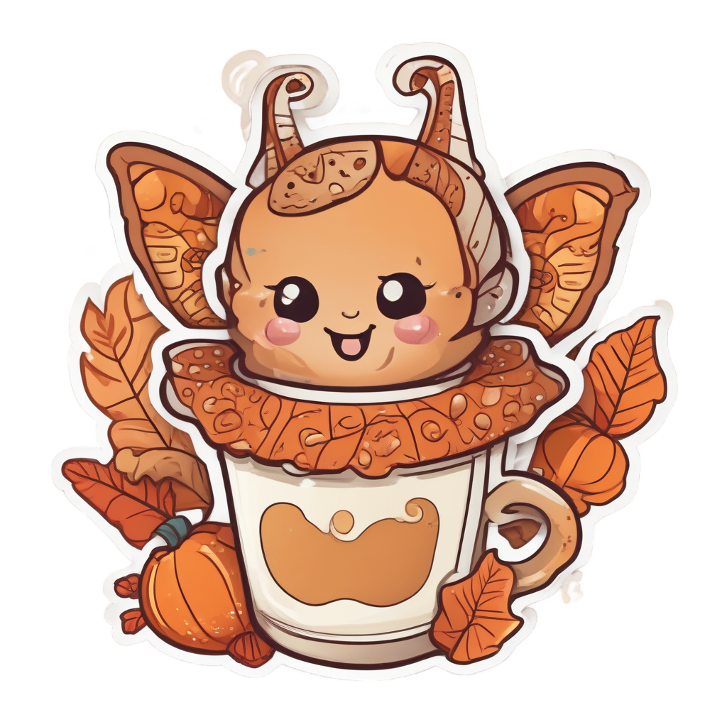Pumpkin Spice Butterfly — insects stickers