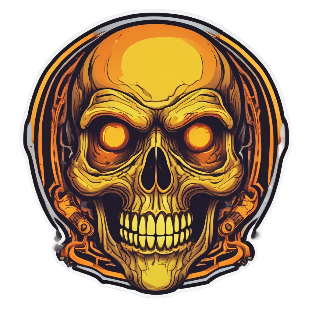Pumpkin Tank Face — spooky stickers