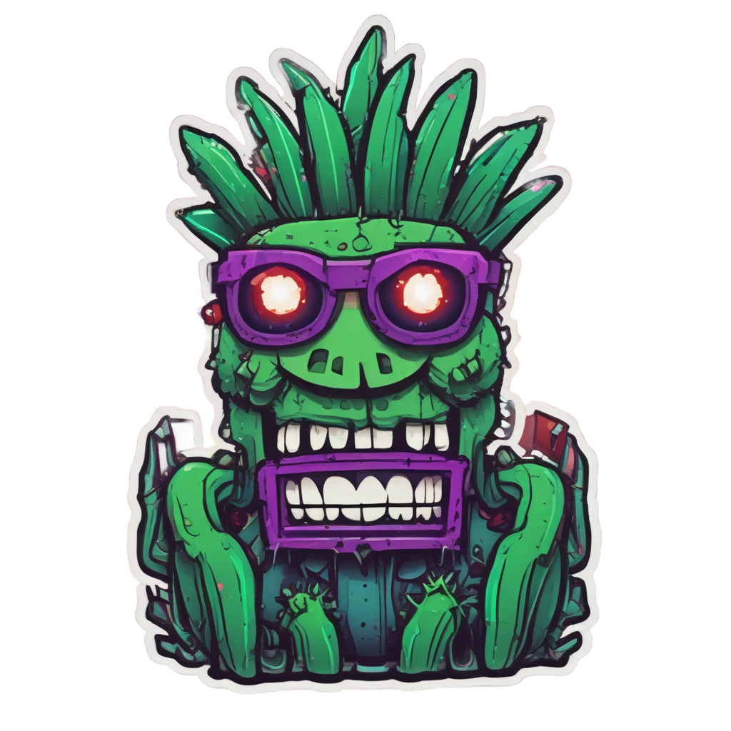 Punk Cactus — succulents stickers