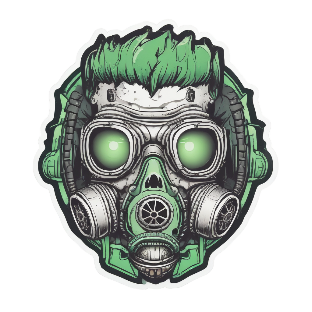 Punk Gas Mask Skull — gas mask stickers