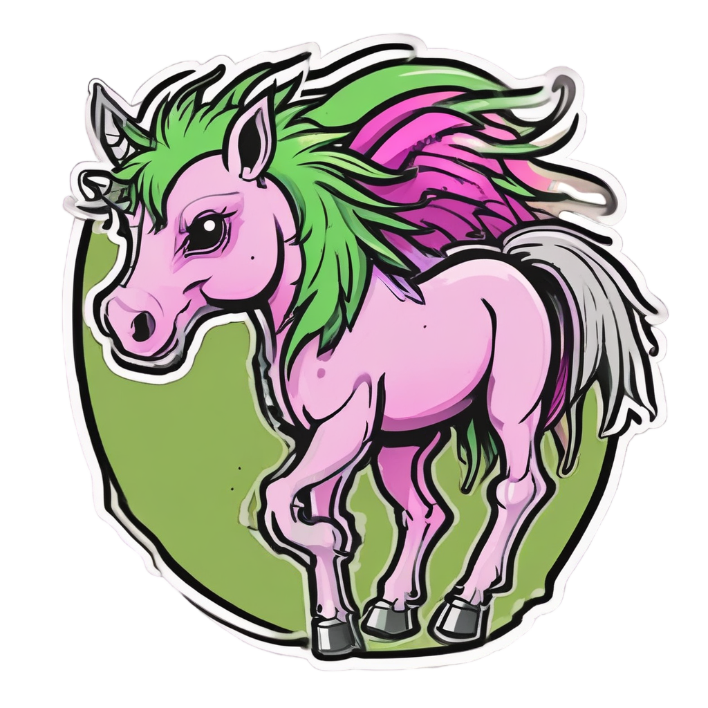 Punk Pony Rebel — farm nursery stickers