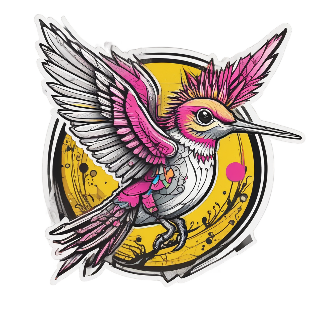 Punk Rock Hummingbird — birds stickers
