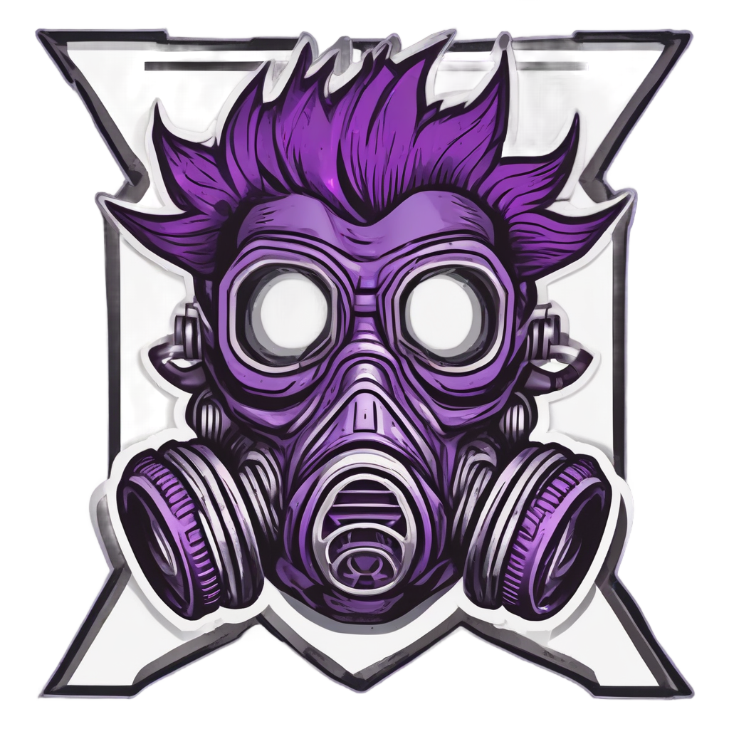 Punk Spike Mask — gas mask stickers