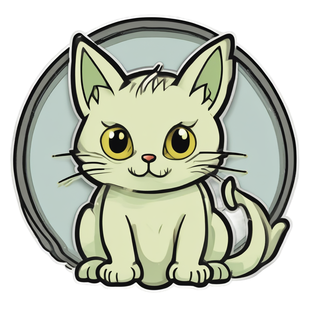Radiant Cat Trefoil — radioactive stickers