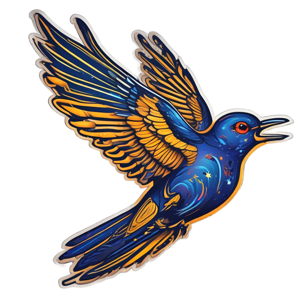 Radiant Swallow in Flight — american traditional stickers