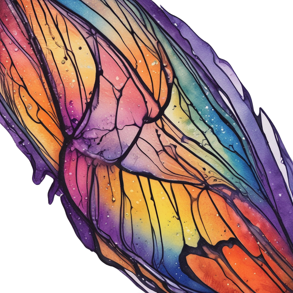 Rainbow Butterfly Wing — boho nursery stickers