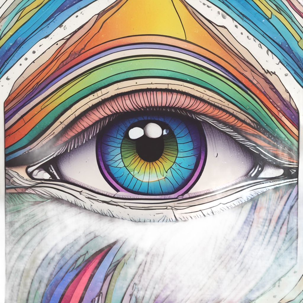 Rainbow Feather Eye — celestial stickers