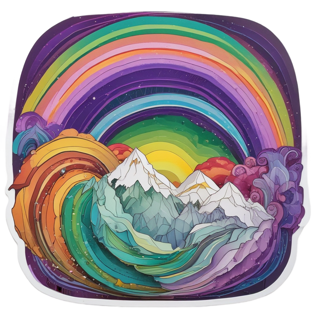 Rainbow Geode Magic — boho nursery stickers