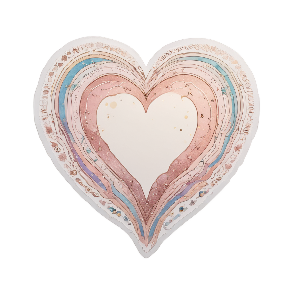 Rainbow Heart Burst — boho nursery stickers
