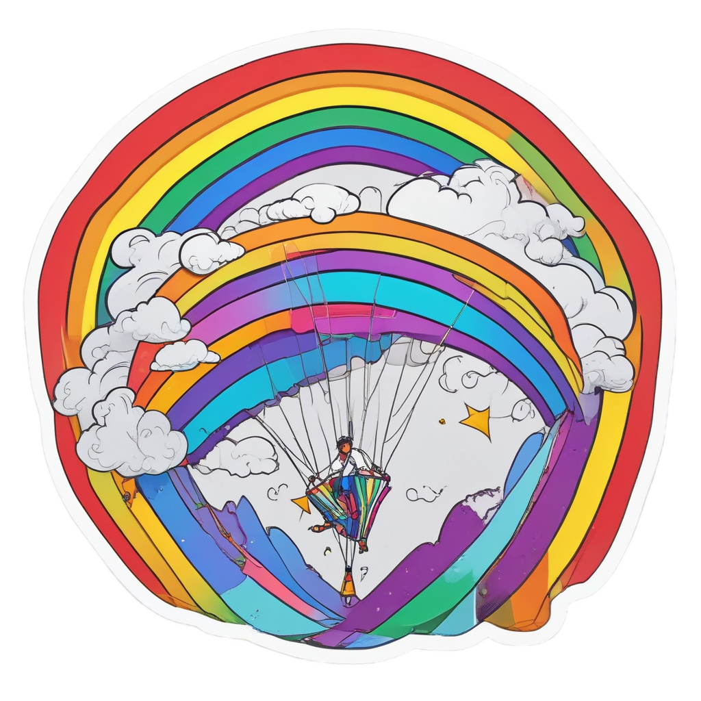 Rainbow Kite Flies — happy faces stickers