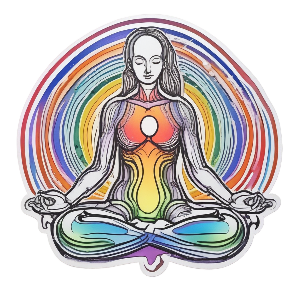Rainbow Lotus Yoga — boho nursery stickers
