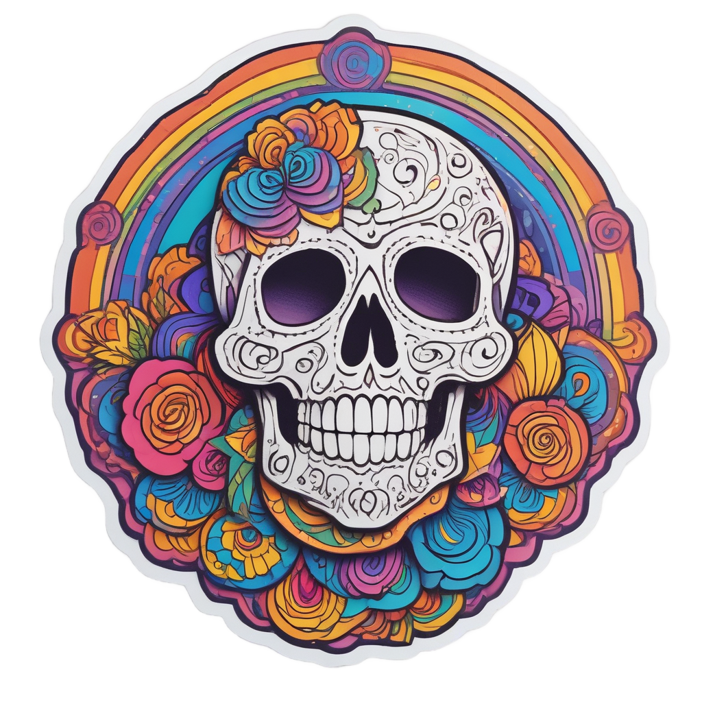Rainbow Rosette Pride Joy — rainbow stickers