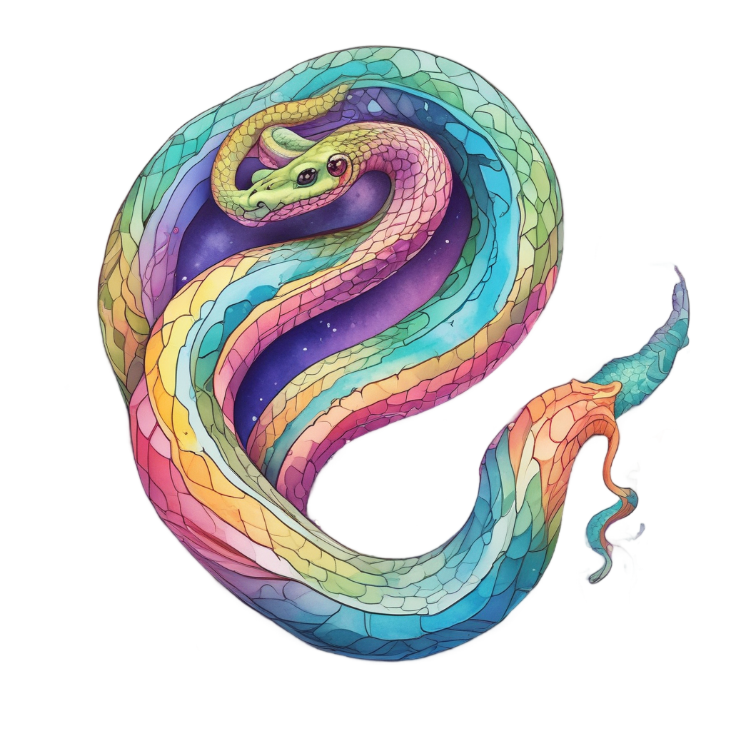 Rainbow Slither Stream — reptiles stickers