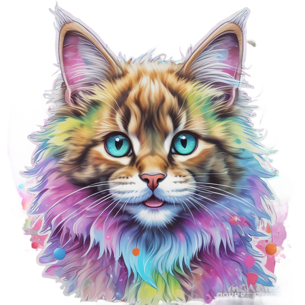 Rainbow Splash Play — cats stickers