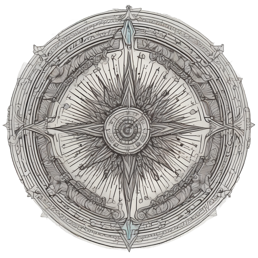 Rainbow Sunburst Compass — boho nursery stickers
