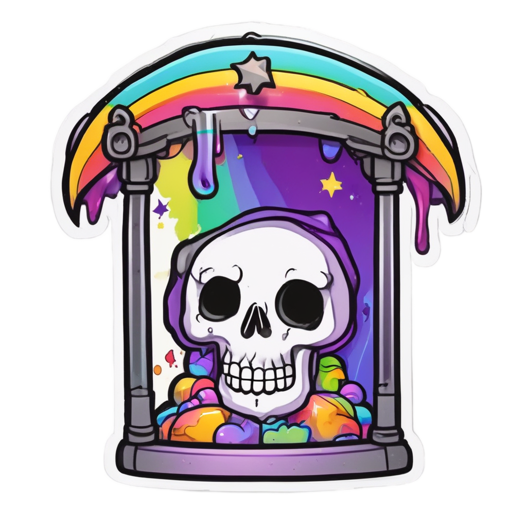 rainbow tears reaper — reaper skull stickers
