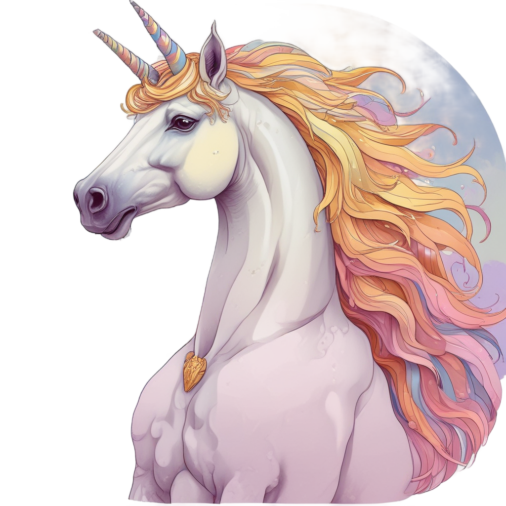 Rainbow Unicorn Prism Pony — farm animals stickers