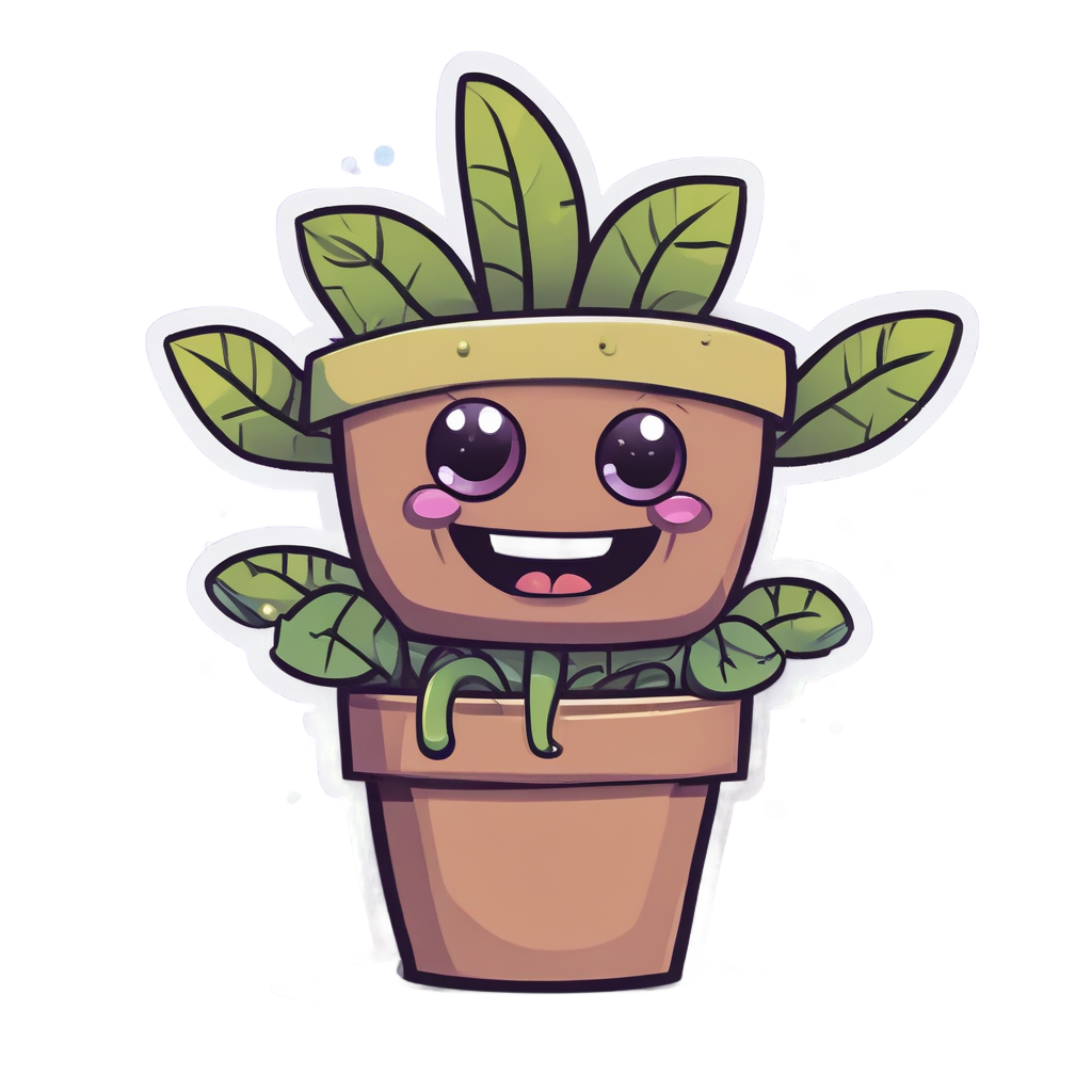 Raindrop Dancing Sprout — plant parent stickers