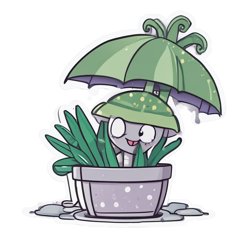 Rainy Day Plant — houseplants stickers