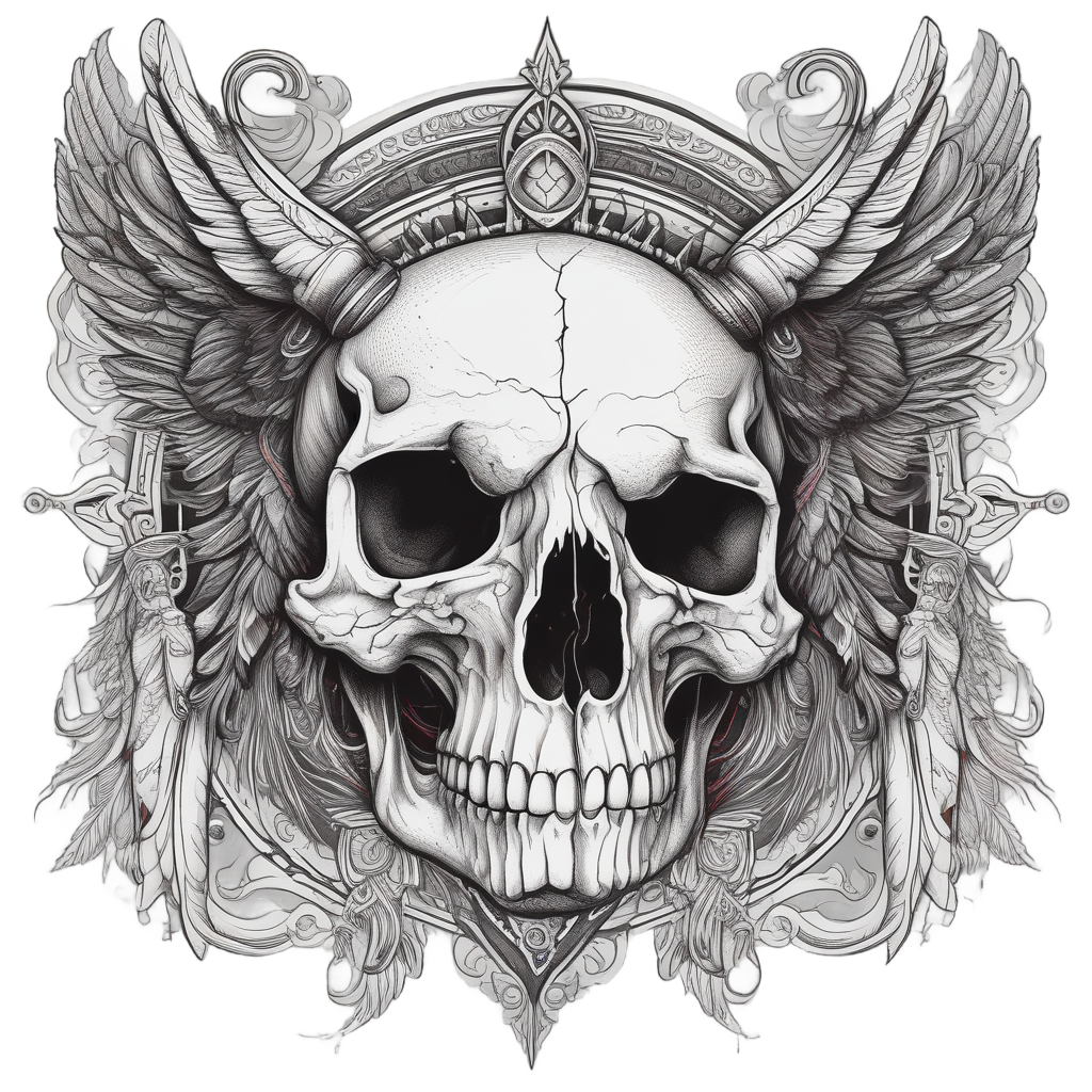 Raven Bear Skull — war-paint skull stickers