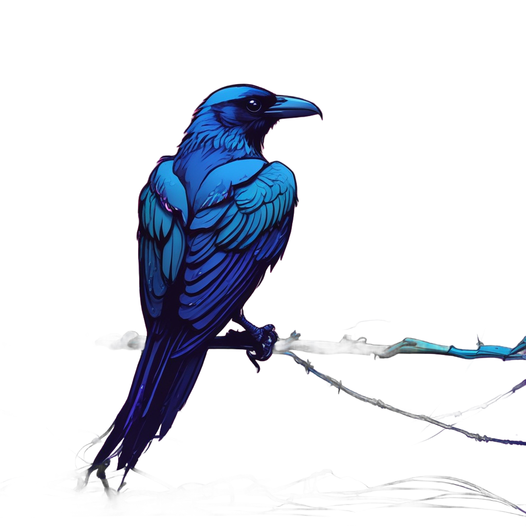 Raven on Wire — barbed wire stickers