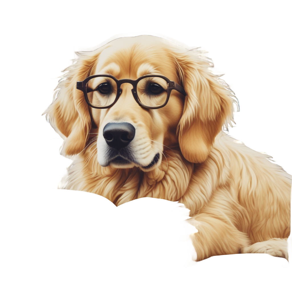 Reading Glasses Bookworm — dogs stickers