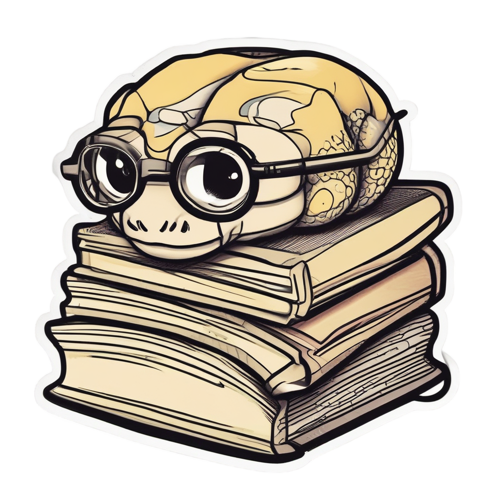 Reading Snake Bookworm — blackwork flash stickers
